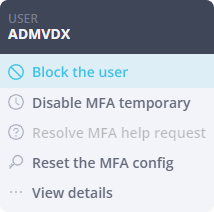 Block the user